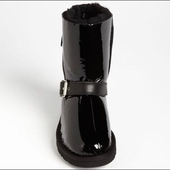 Ugg Blaise patent leather boots youth size - Picture 2 of 8